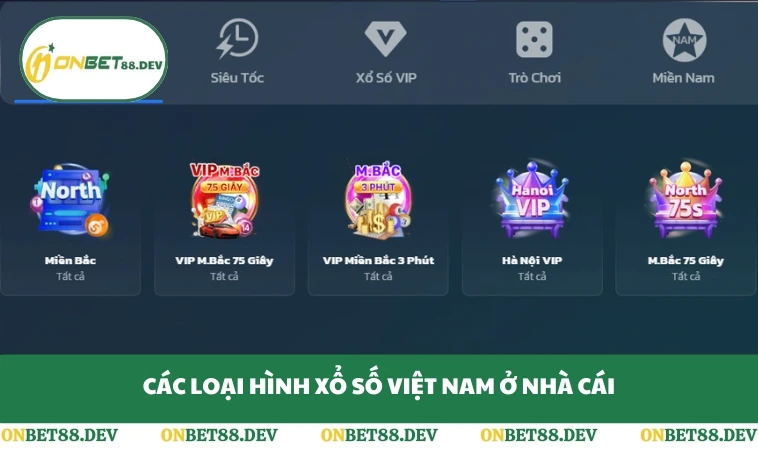 Các loại hình xổ số Việt Nam ở nhà cái